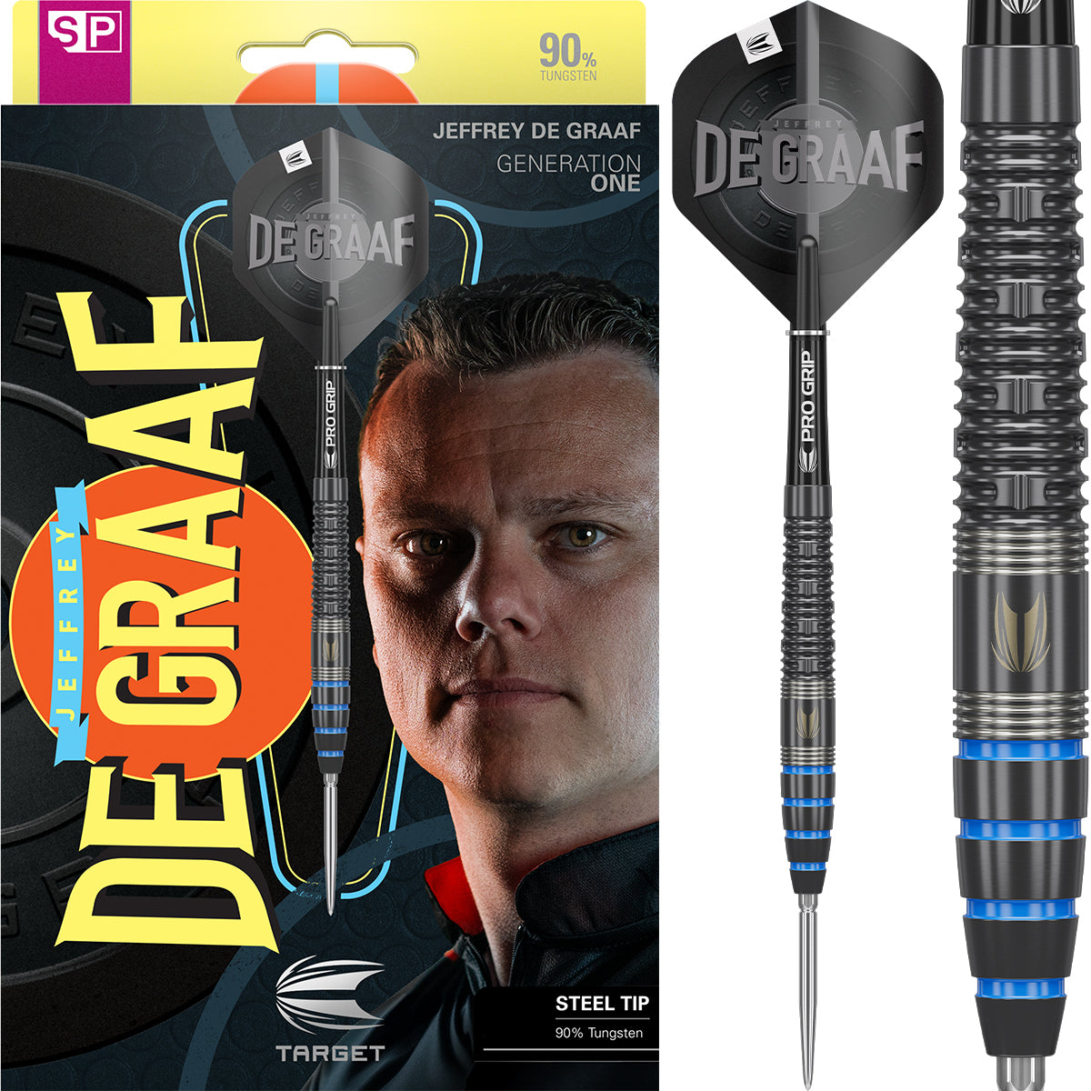 Target Darts Jeffrey De Graaf SP 90% Tungsten Steel Tip Darts
