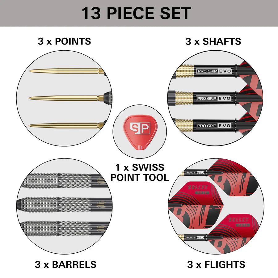 Target Darts Stephen Bunting G5 Void 95% Tungsten SP Steel Tip Darts
