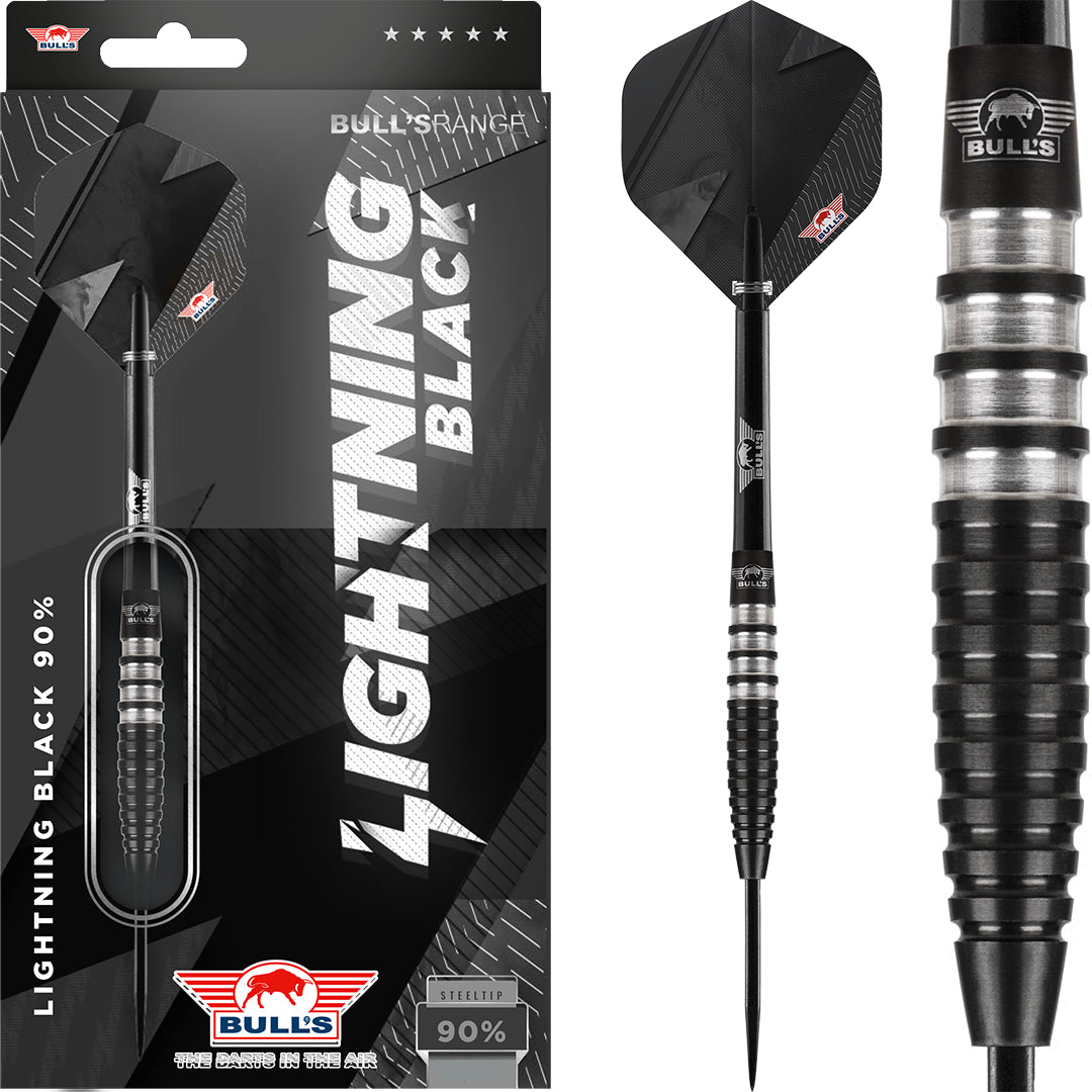 Bull's NL Lightning Black 90% Tungsten Steel Tip Darts
