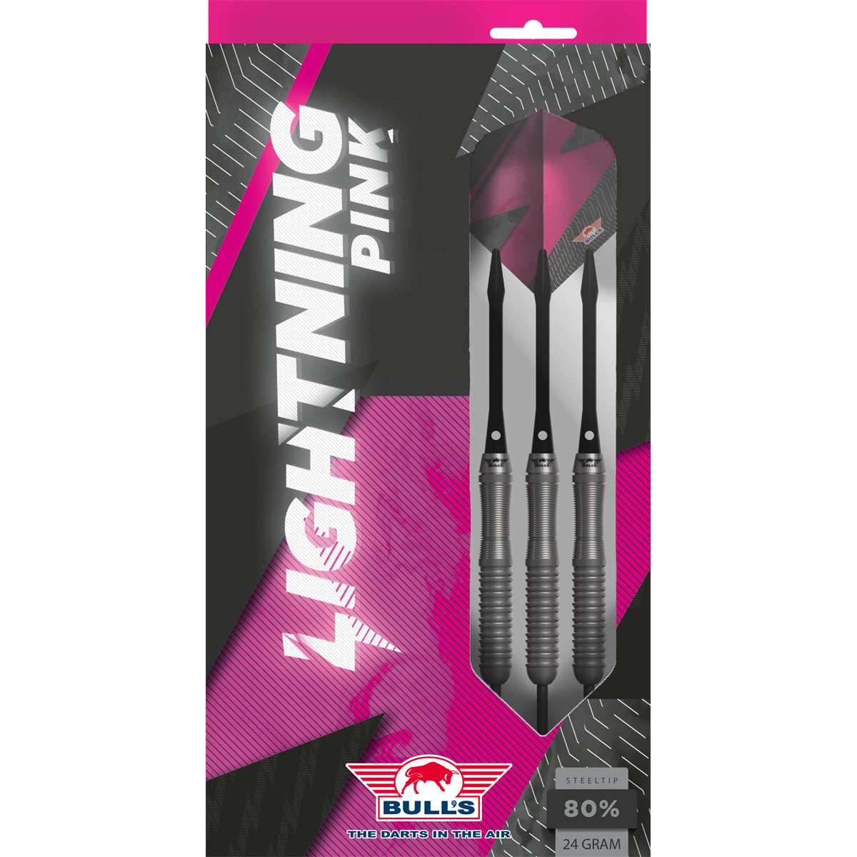 Bull's NL Lightning Pink 80% Tungsten Steel Tip Darts