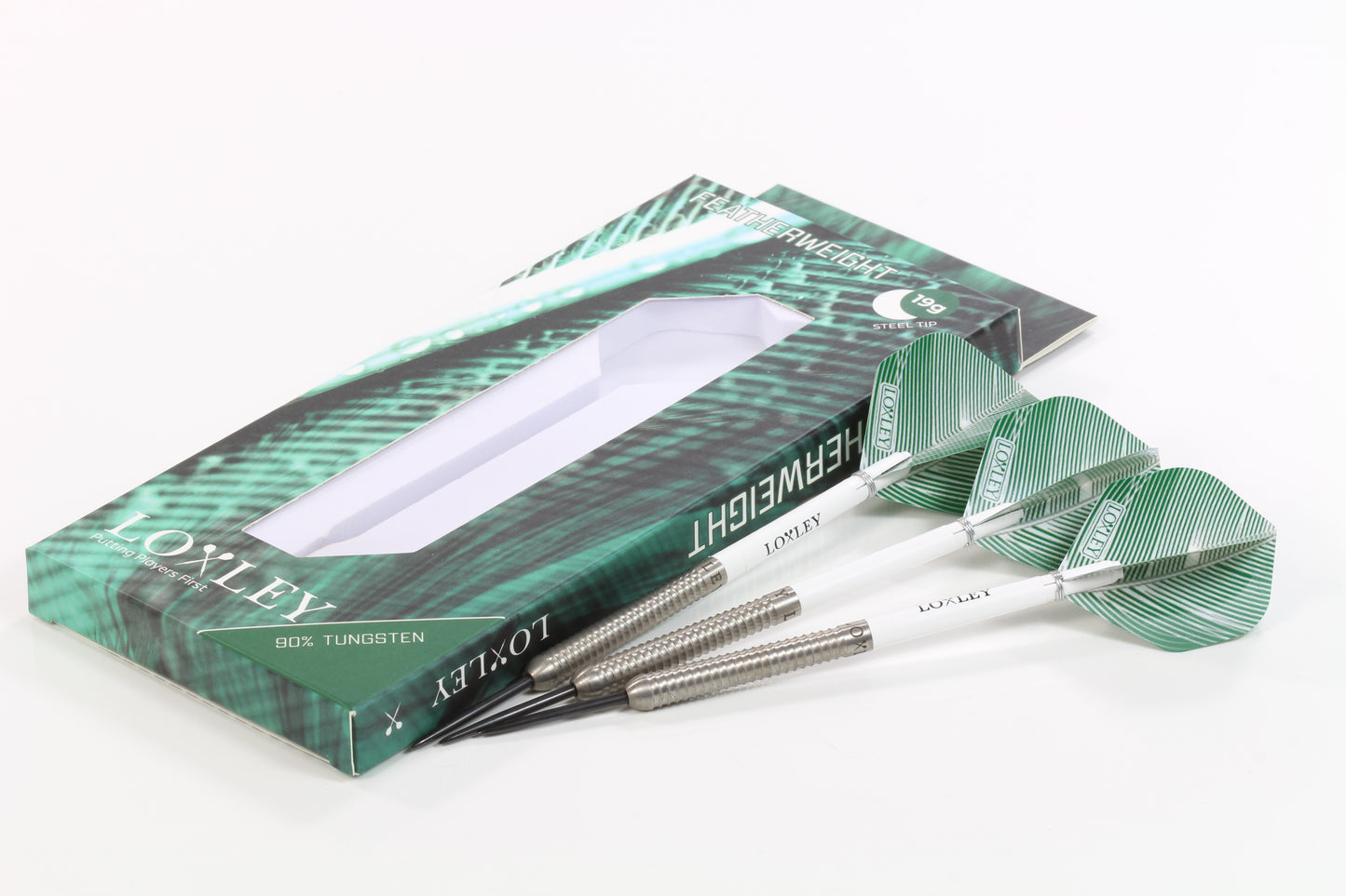 Loxley Featherweight Green 90% Tungsten Steel Tip Darts