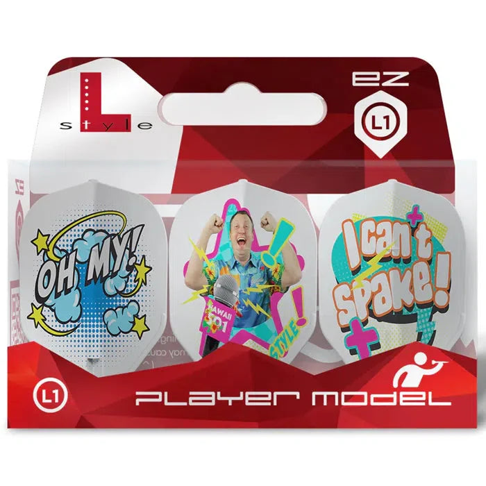 L-Style L1EZ Wayne Mardle V1 Type B White Dart Flights