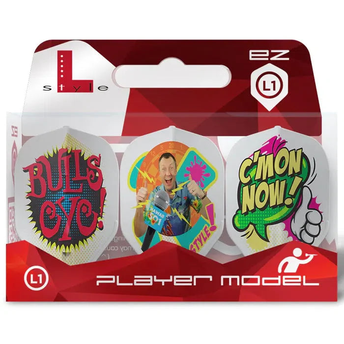 L-Style L1EZ Wayne Mardle V1 Type C White Dart Flights