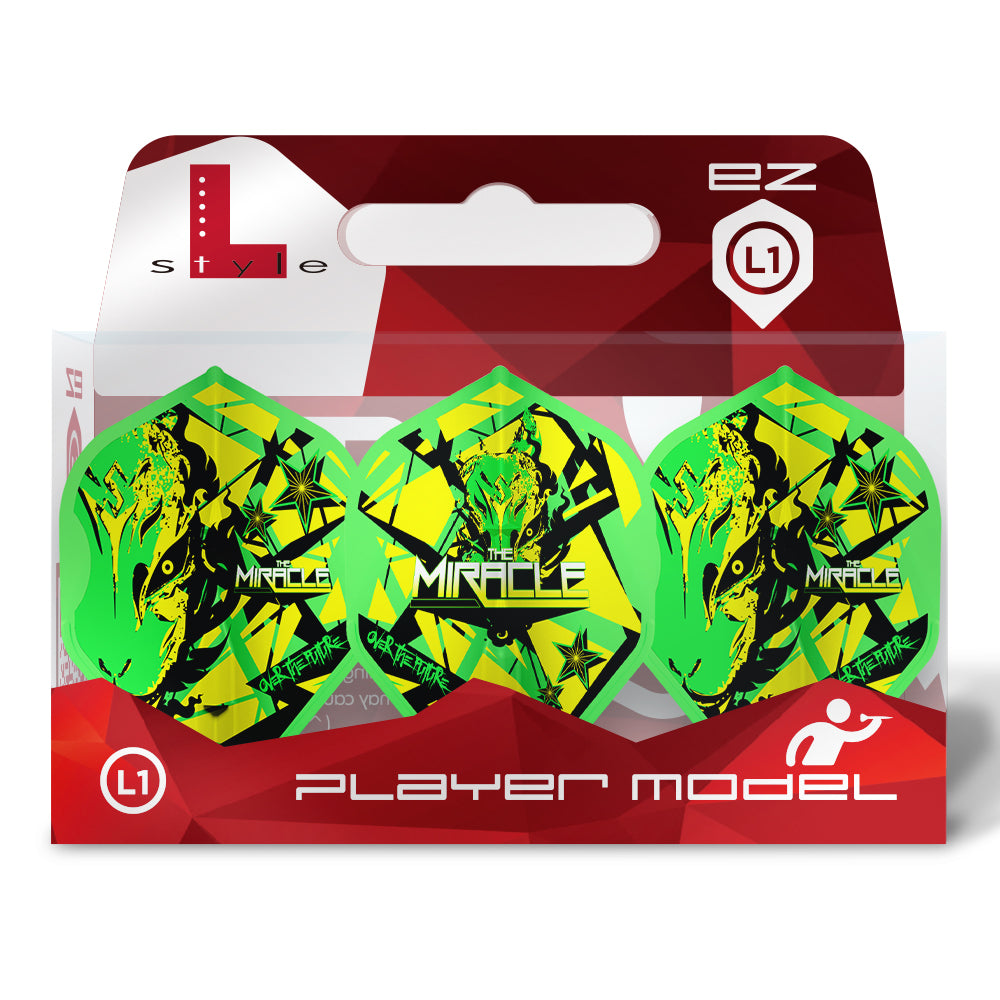 L-Style L1EZ (No2) Mikuru Suzuki v5 Standard Flights - Neon Green