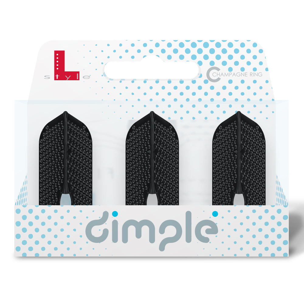 L-Style L-Flight PRO Dimple L6 (Slim) Shape Flights - Black