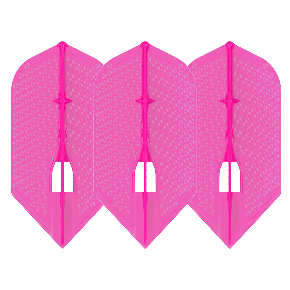 L-Style L-Flight PRO Dimple L6 (Slim) Shape Flights - Hot Pink