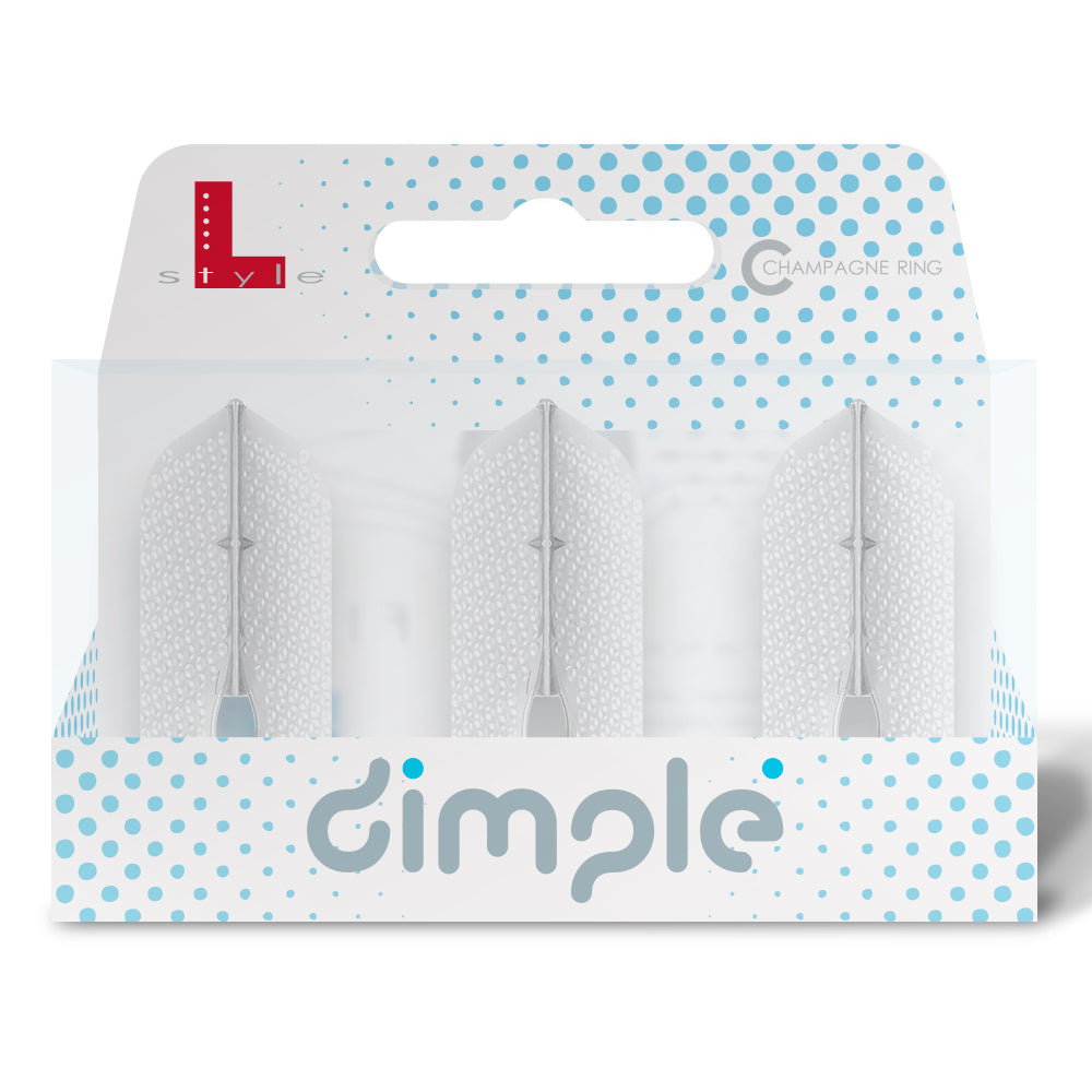 L-Style L-Flight PRO Dimple L6 (Slim) Shape Flights - Pearl White