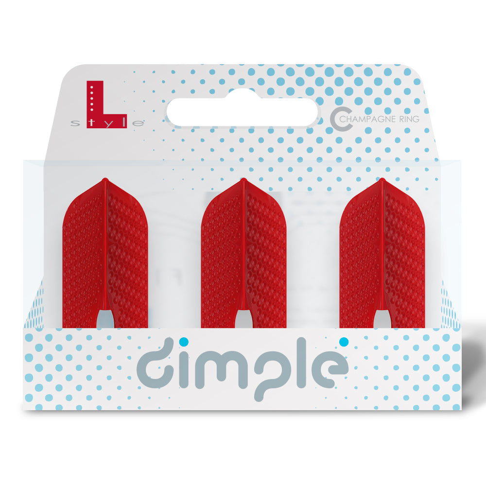 L-Style L-Flight PRO Dimple L6 (Slim) Shape Flights - Red