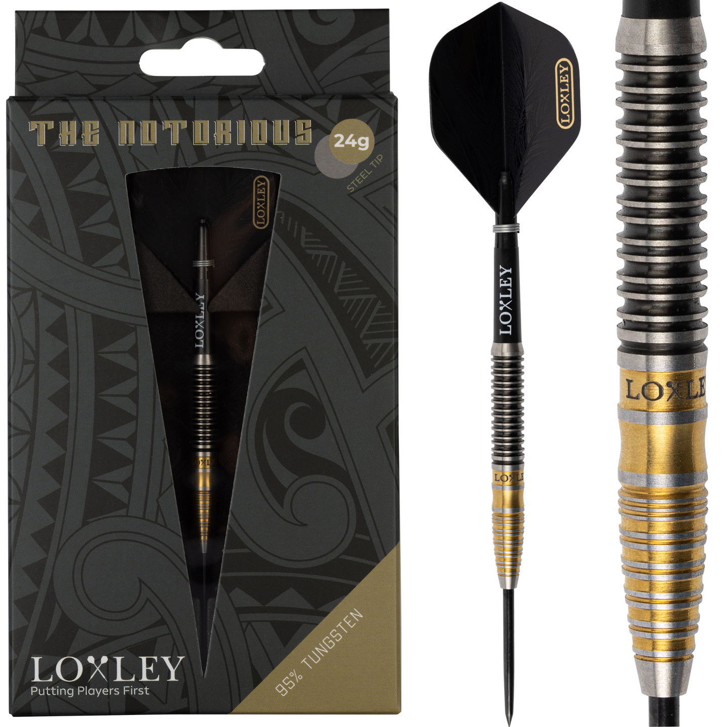 Loxley Notorious 95% Tungsten Steel Tip Darts