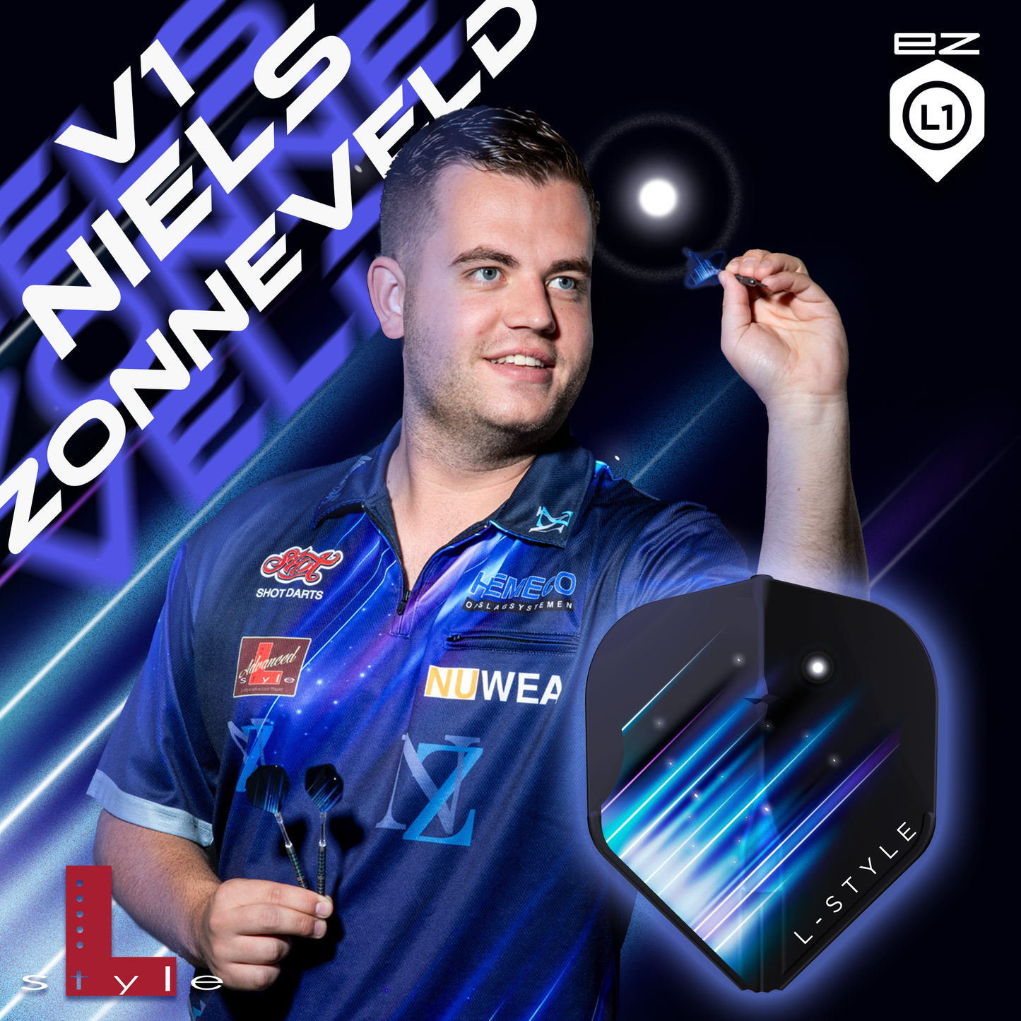 L-Style L1EZ (No2) Niels Zonneveld Standard Flights - Black (Copy)