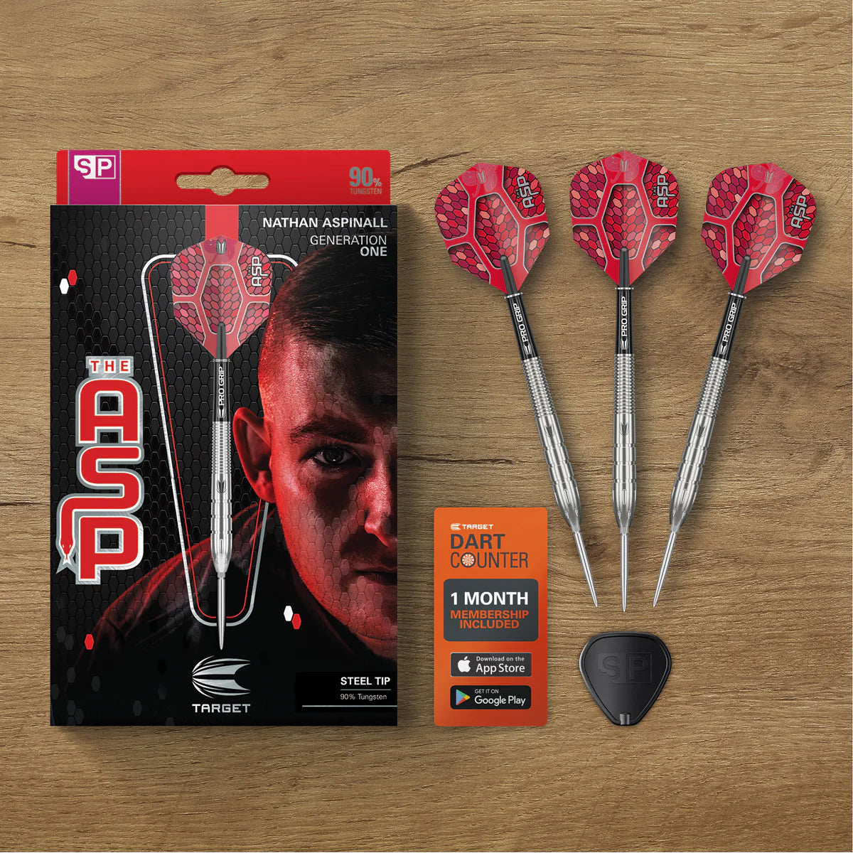 Target Darts Nathan Aspinall Gen 1 90% Tungsten SP Steel Tip Darts