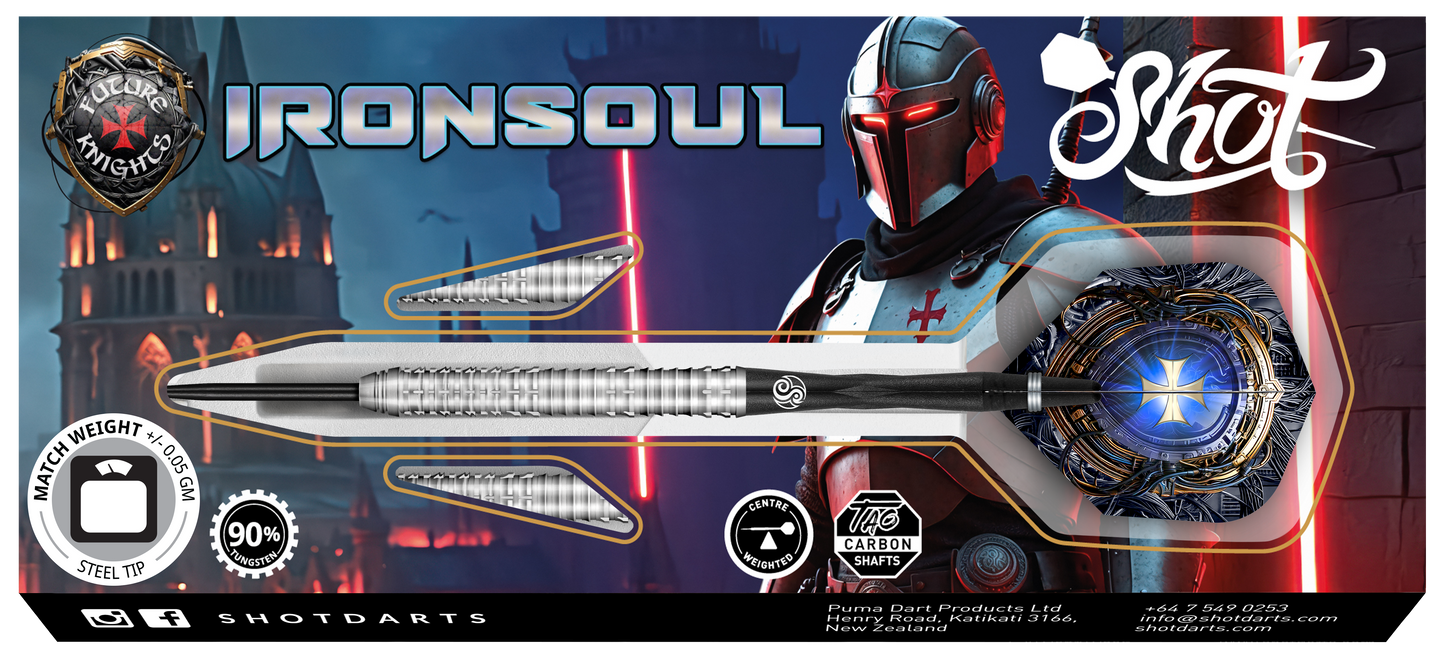Shot Future Knights Ironsoul 90% Tungsten Steel Tip Darts