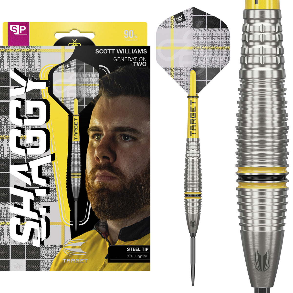Target Darts Scott Williams G2 90% Tungsten SP Steel Tip Dart