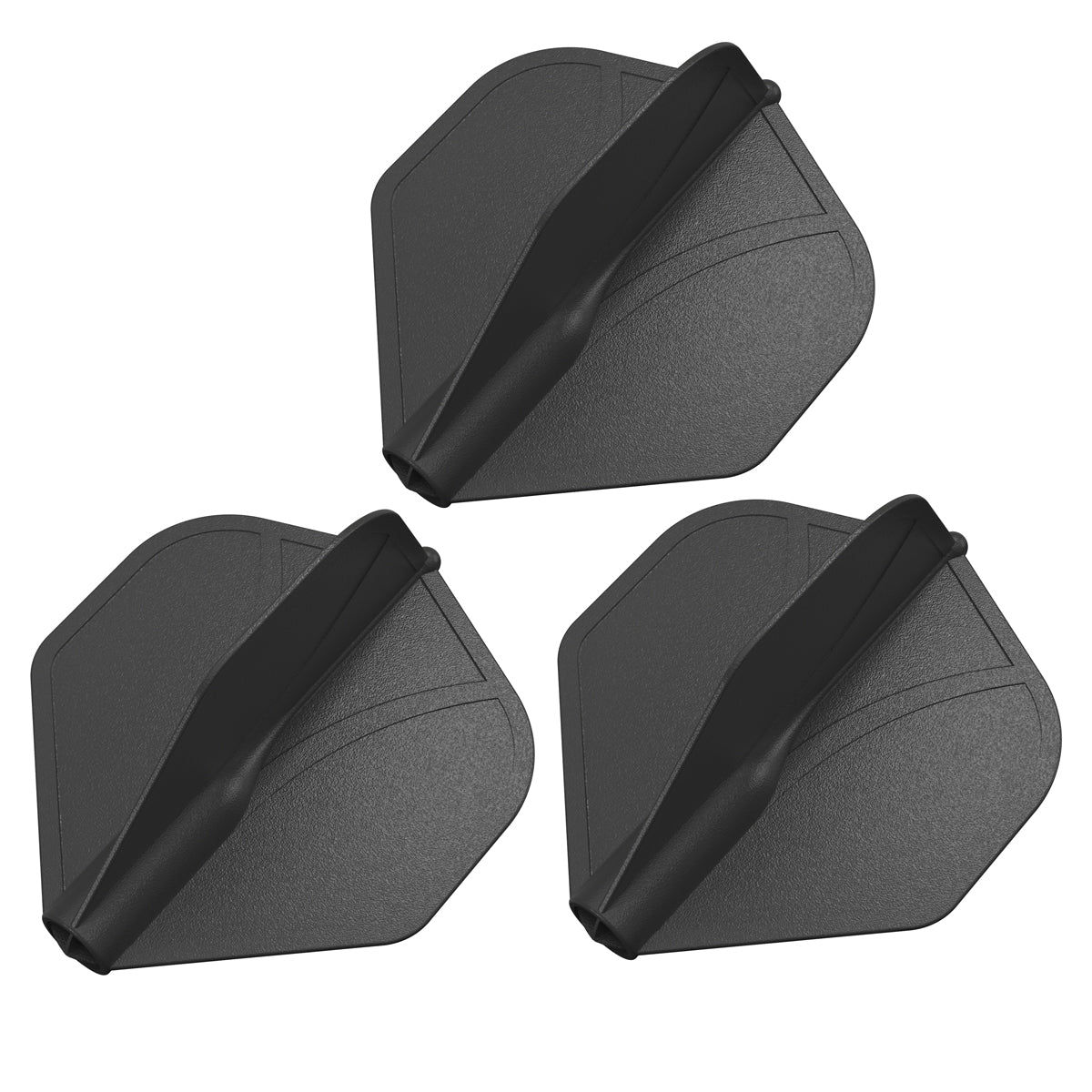 Shot Airfoil Molded Flight Set-Black Standard