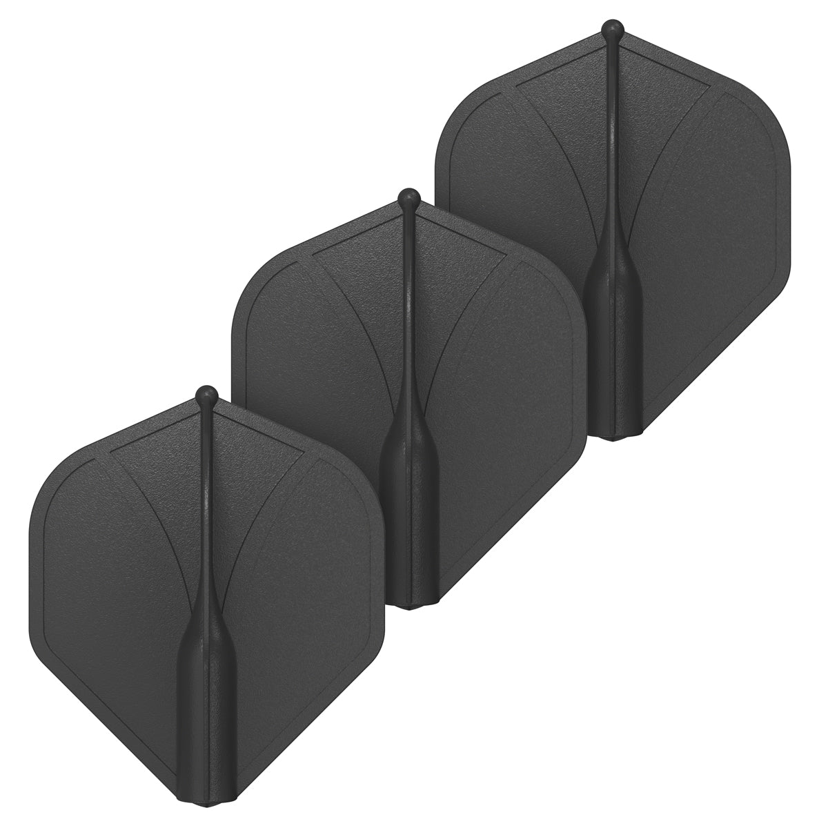 Shot Airfoil Molded Flight Set-Black Standard