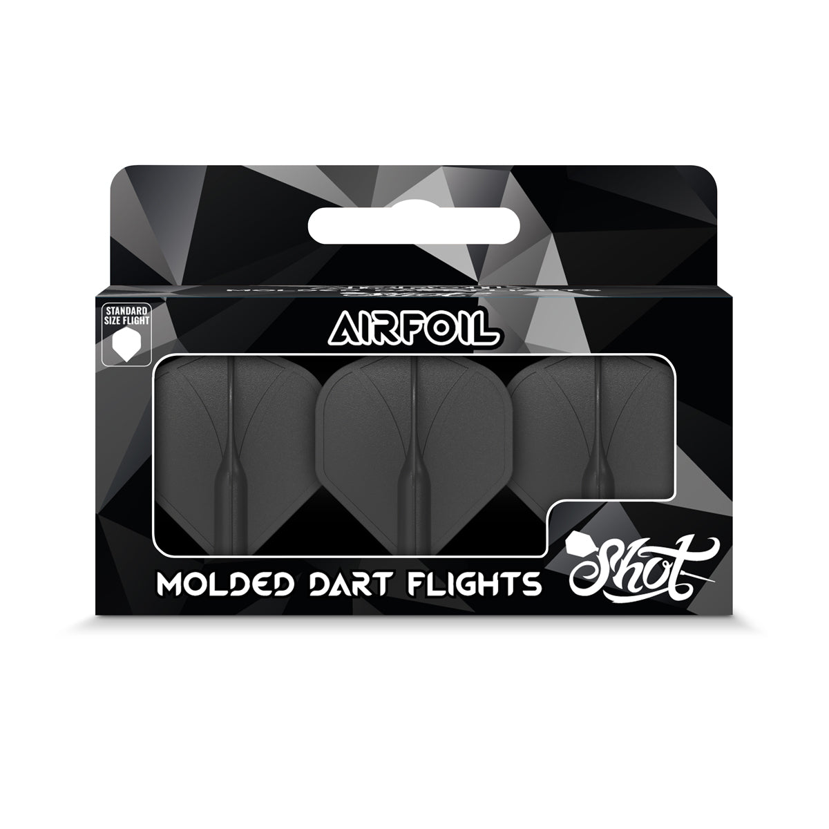 Shot Airfoil Molded Flight Set-Black Standard