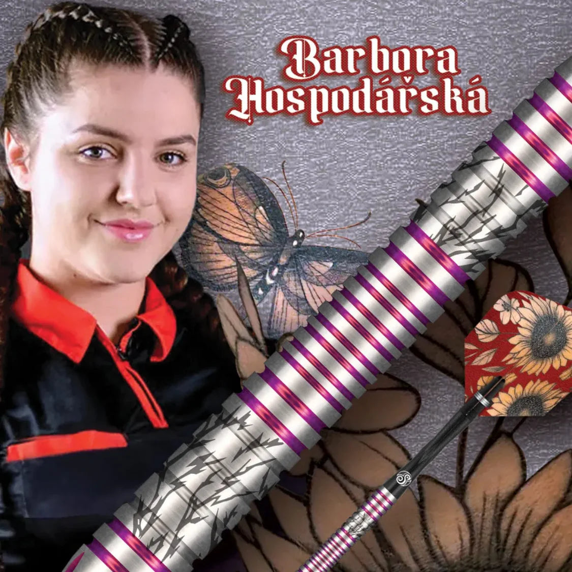 Shot Pro Series Barbora Hospodářská 90% Tungsten Steel Tip Darts