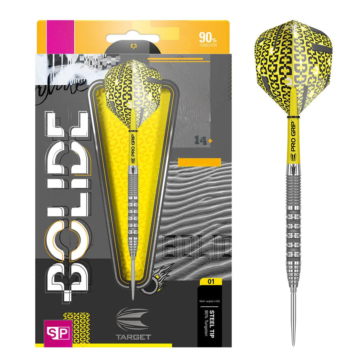 Target Darts Bolide 01 90% Tungsten SP Steel Tip Darts