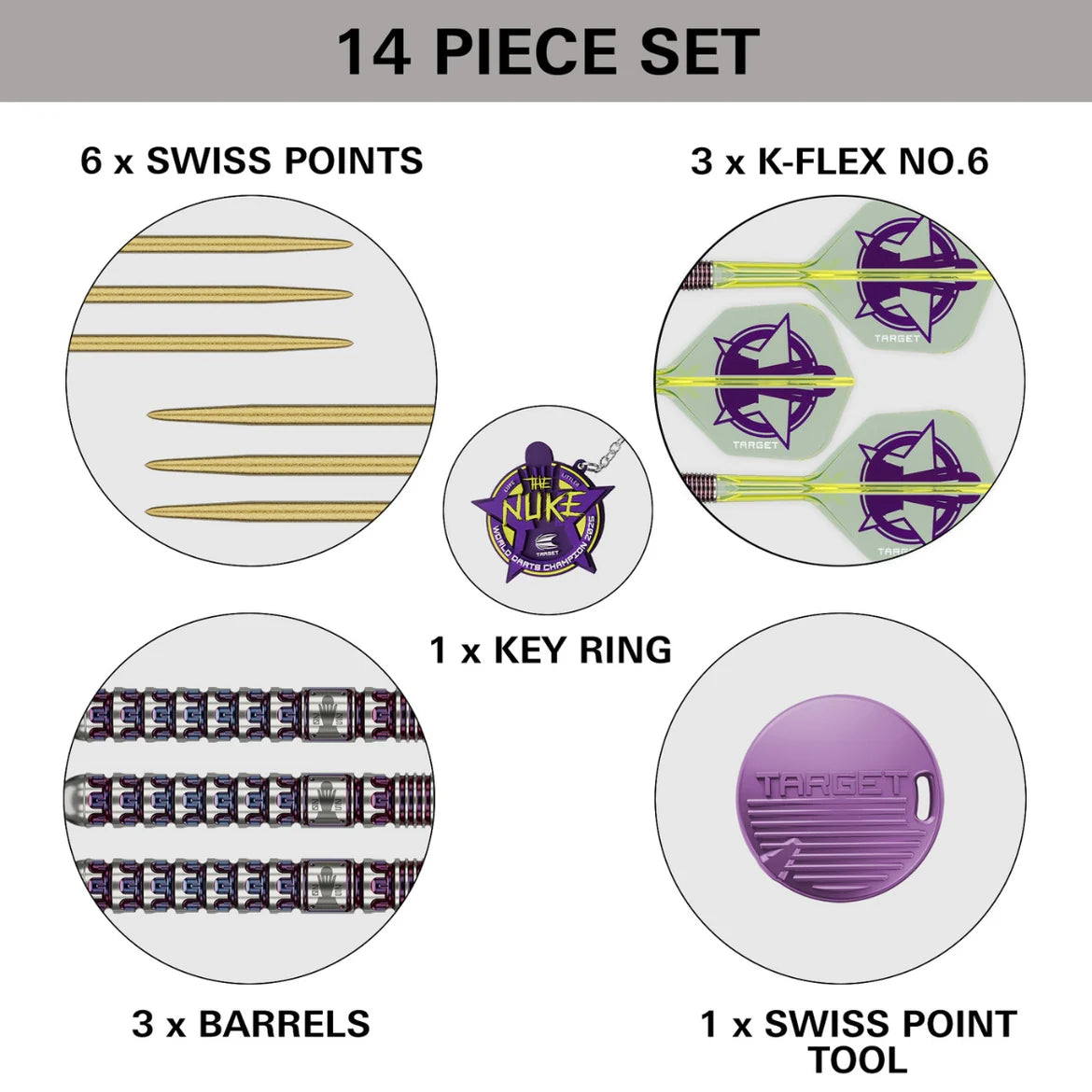 Target Darts Luke Littler World Champion Edition 90% Tungsten SP Steel Tip Darts