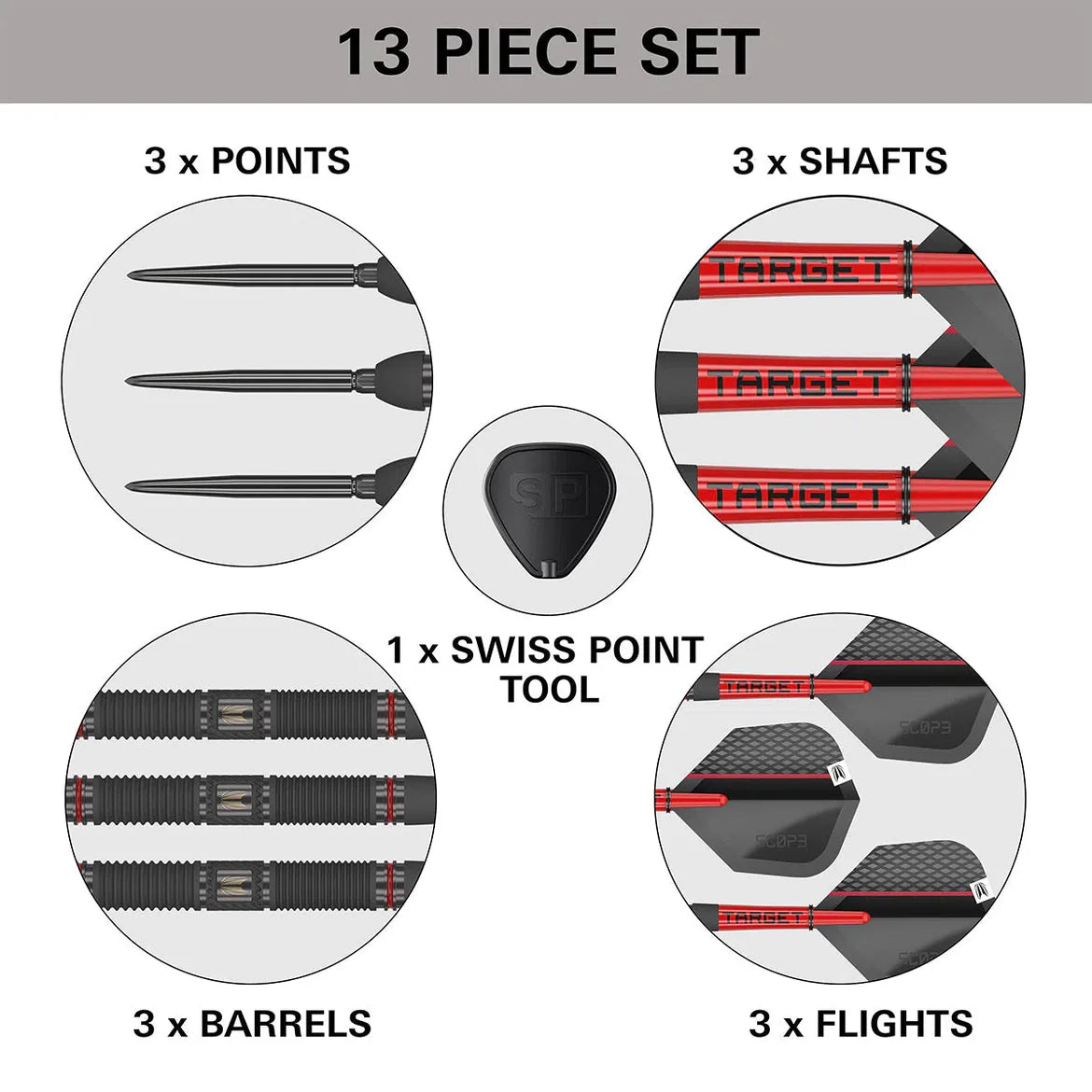 Target Darts Scope 01 90% Tungsten SP Steel Tip Darts