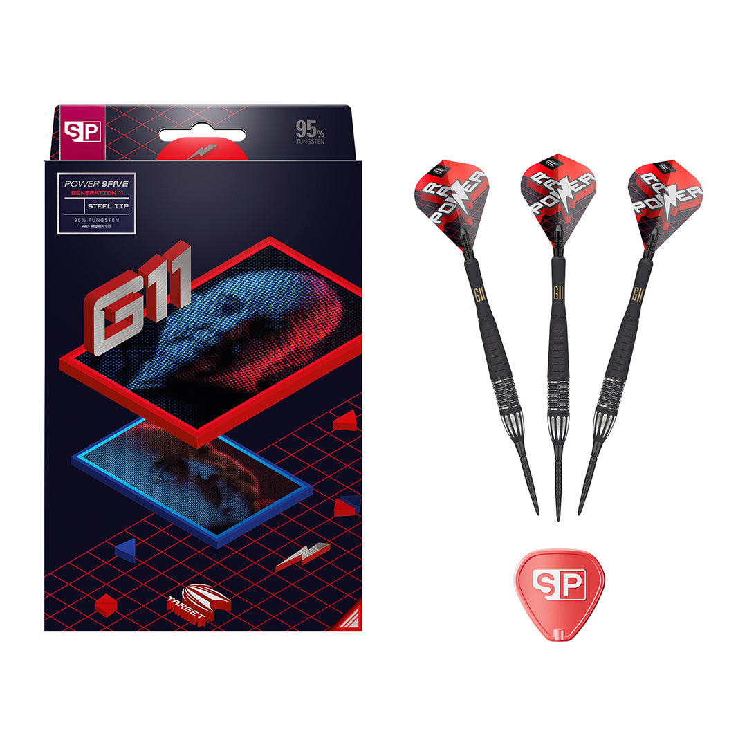 Target Darts Phil Taylor Raw Power 9Five Gen 11 SP 95% Tungsten Steel Tip Darts