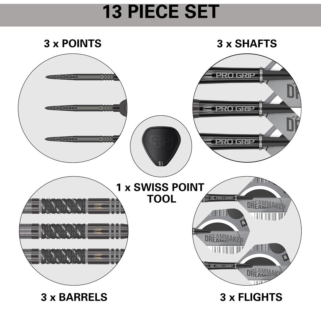 Target Darts Dimitri Van Den Bergh Echo SP 90% Tungsten Steel Tip Darts