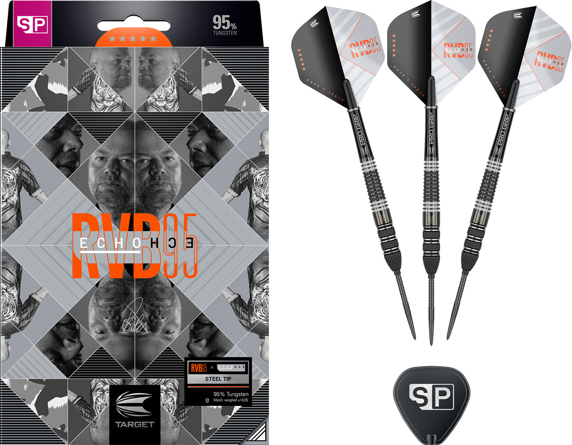 Target Darts Raymond van Barneveld RVB95 Echo 95% Tungsten Swiss Point Steel Tip