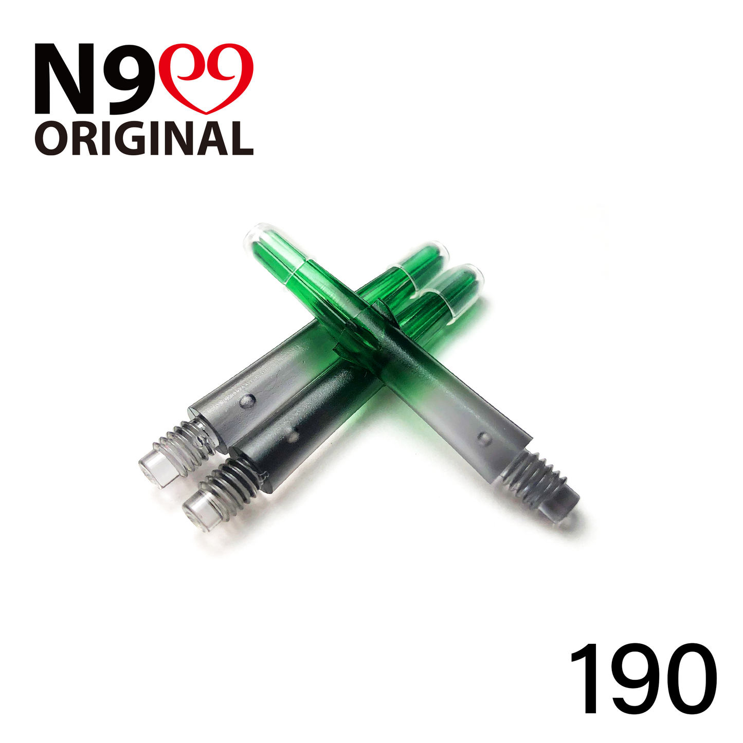 L-Style N9 Gradient Clear Black Locked Straight L-Shaft - Green
