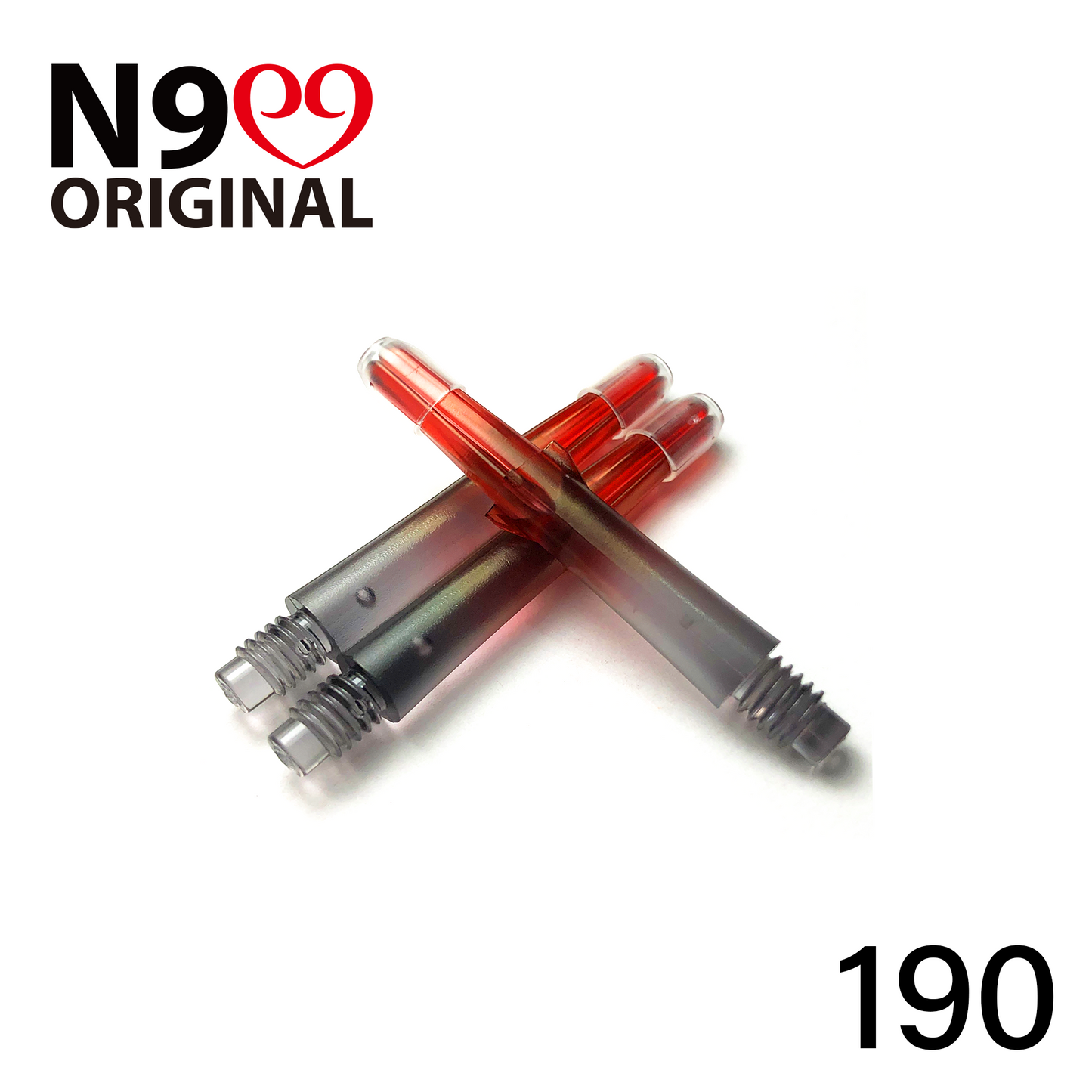 L-Style N9 Gradient Clear Black Locked Straight L-Shaft - Red