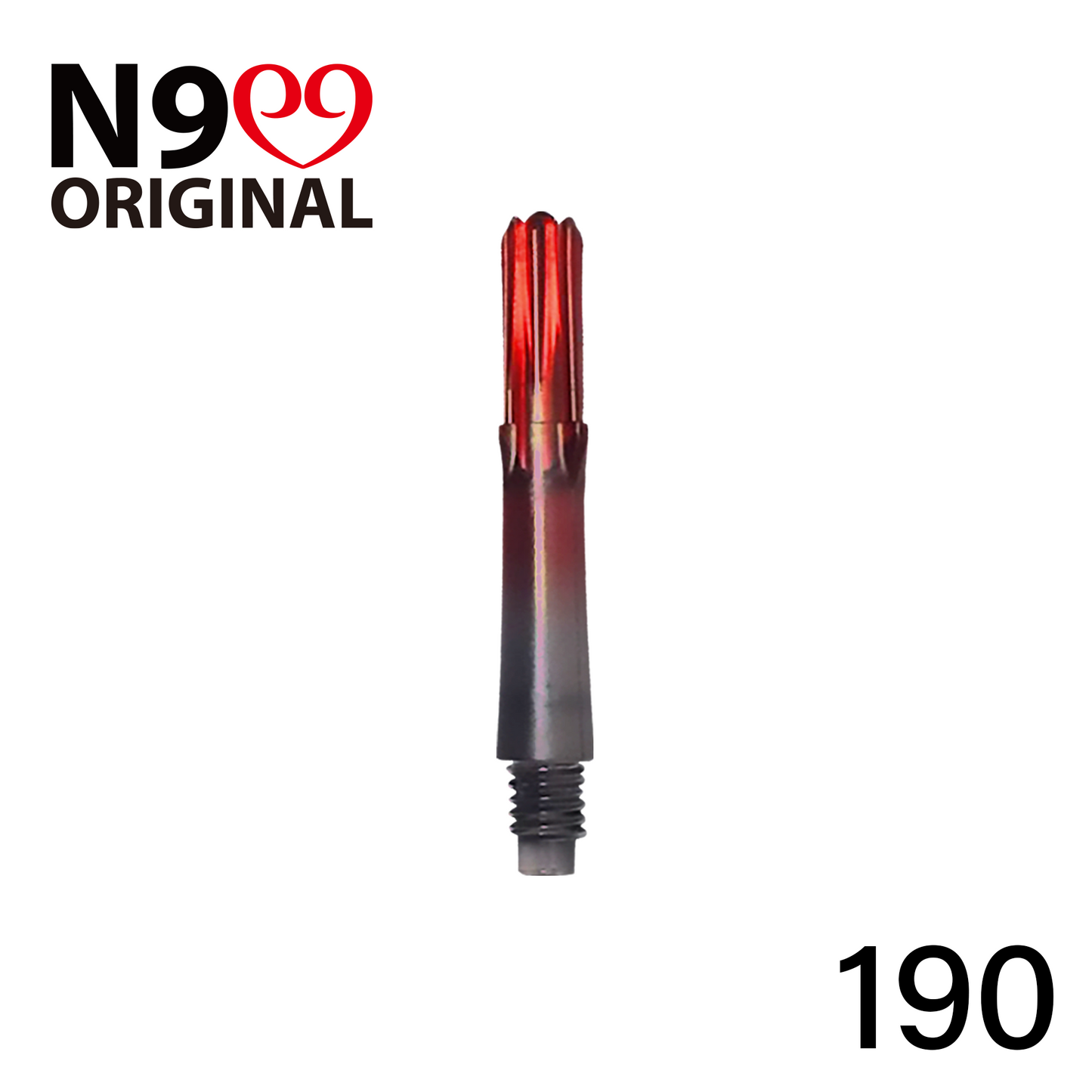 L-Style N9 Gradient Clear Black Locked Straight L-Shaft - Red
