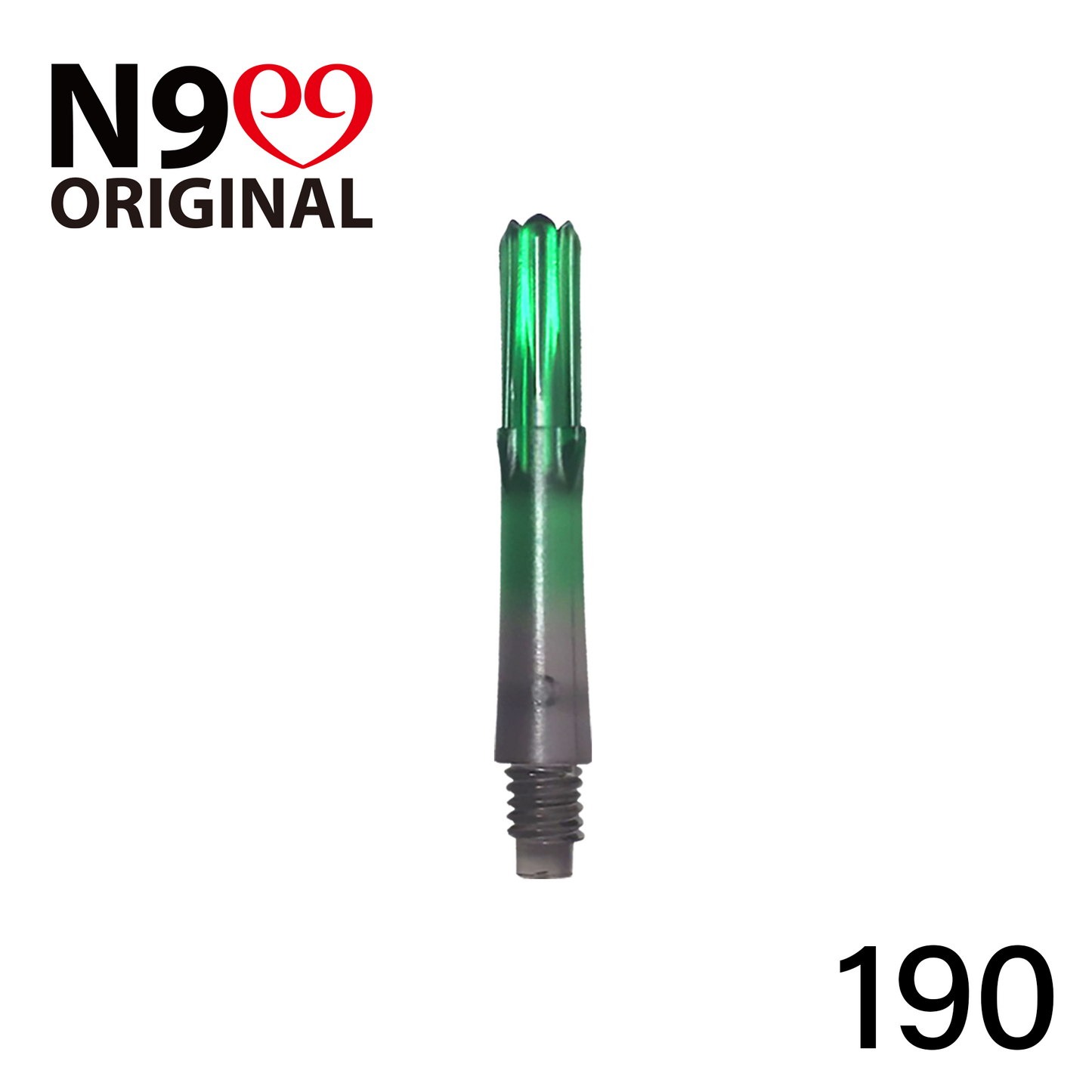 L-Style N9 Gradient Clear Black Locked Straight L-Shaft - Green