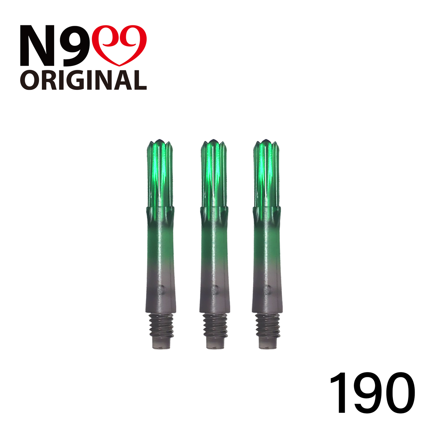 L-Style N9 Gradient Clear Black Locked Straight L-Shaft - Green