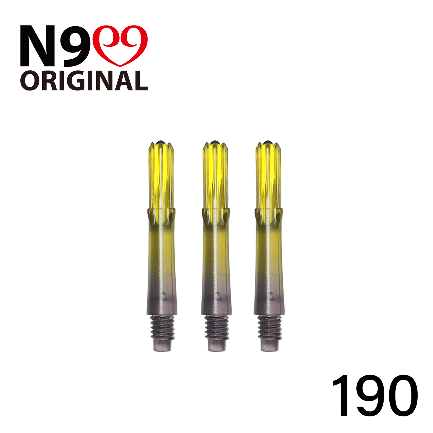 L-Style N9 Gradient Clear Black Locked Straight L-Shaft - Yellow