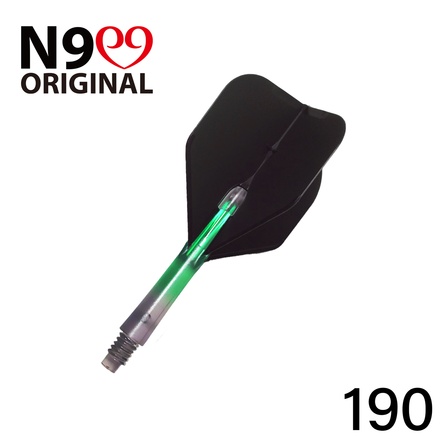 L-Style N9 Gradient Clear Black Locked Straight L-Shaft - Green