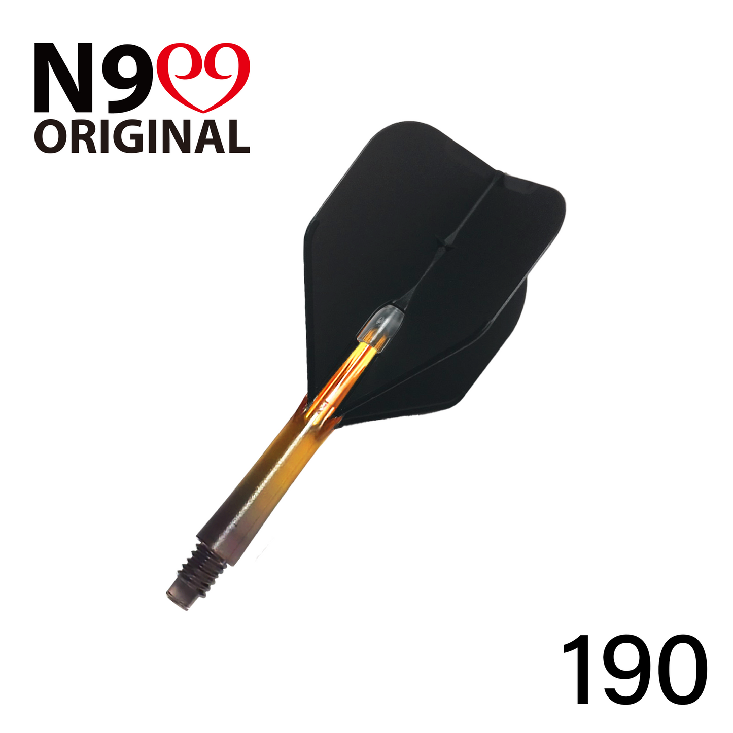 L-Style N9 Gradient Clear Black Locked Straight L-Shaft - Orange