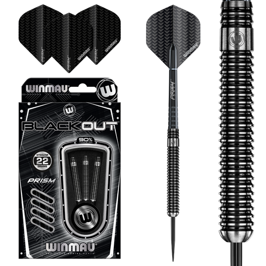 Winmau Blackout 90% Tungsten Steel Tip Darts