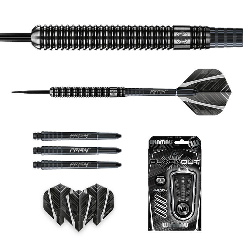 Winmau Blackout 90% Tungsten Steel Tip Darts