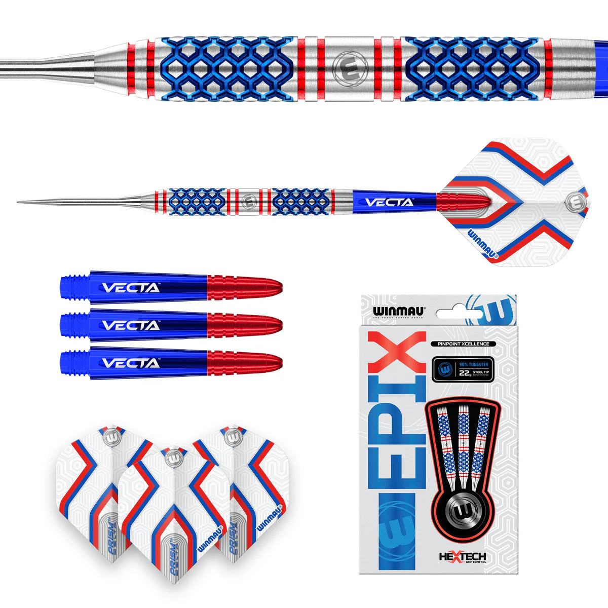 Winmau Epix 90% Tungsten Steel Tip Darts