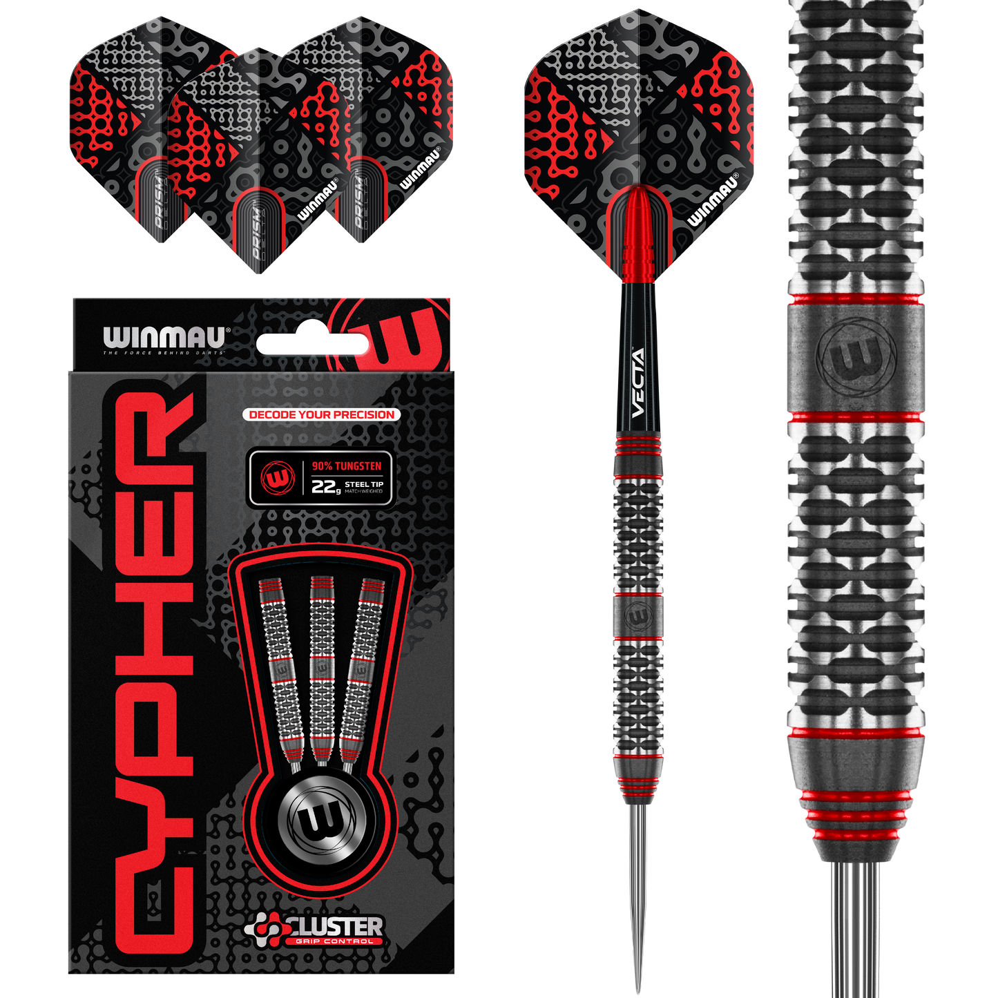 Winmau Cypher 90% Tungsten Steel Tip Darts