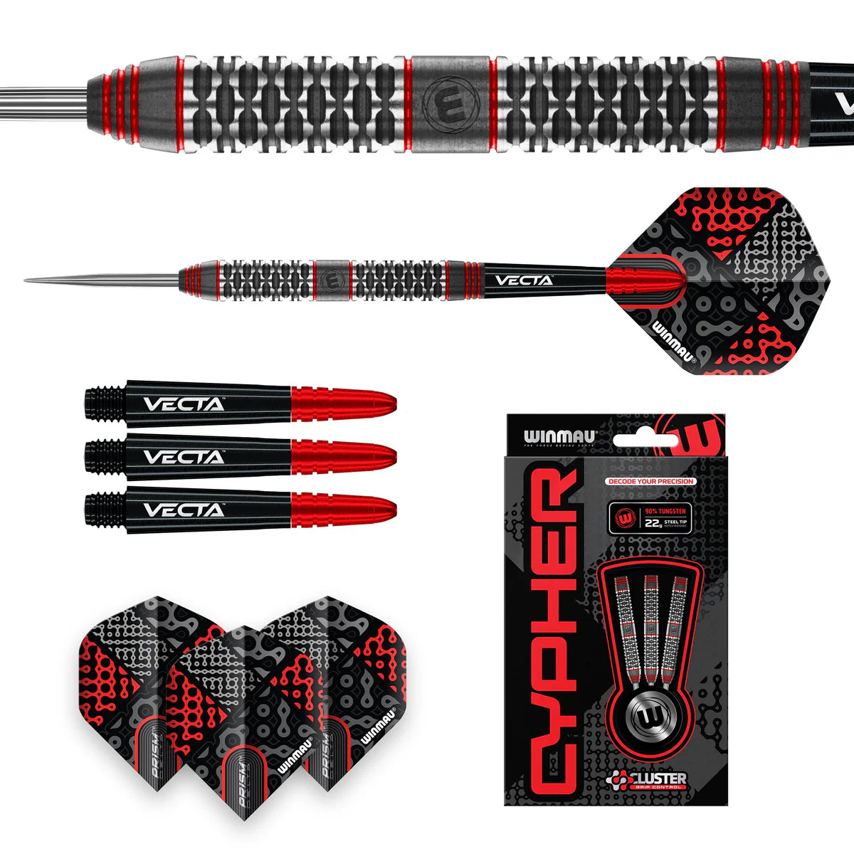 Winmau Cypher 90% Tungsten Steel Tip Darts