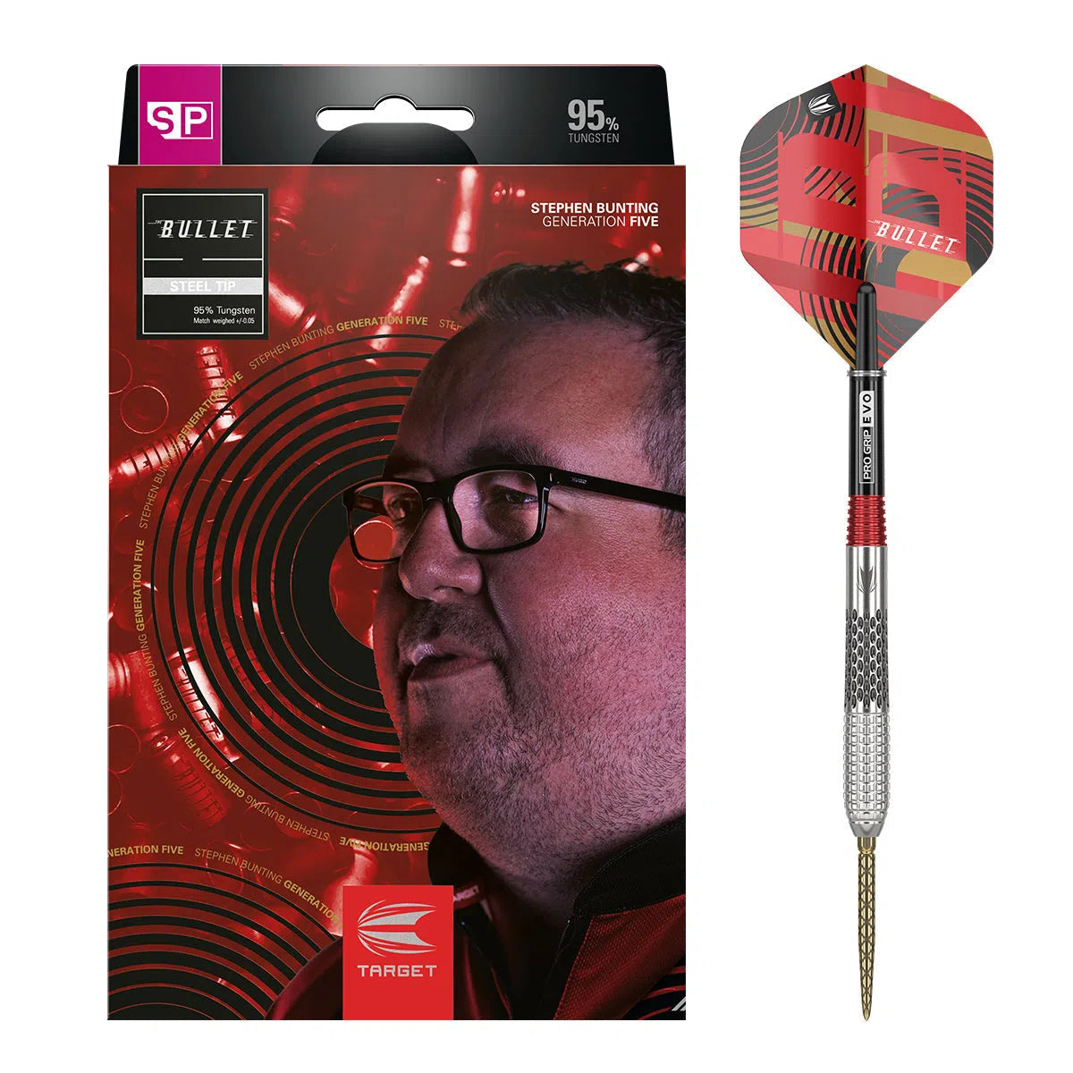 Target Darts Stephen Bunting Gen 5 95% Tungsten SP Steel Tip Darts