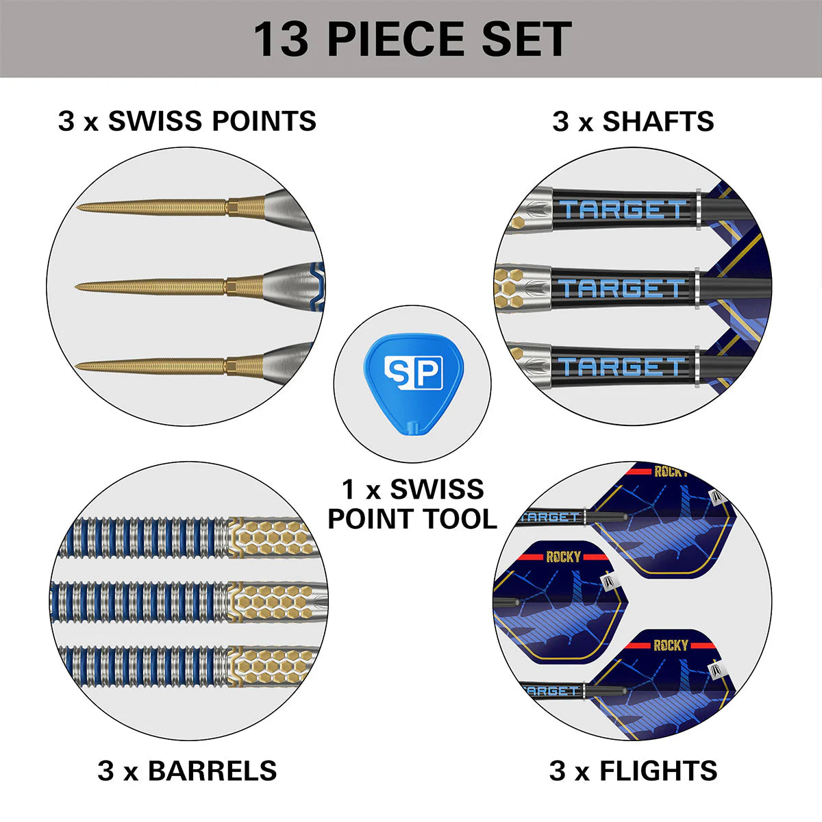 Target Darts Josh Rock Gen 1 90% Tungsten SP Steel Tip Darts