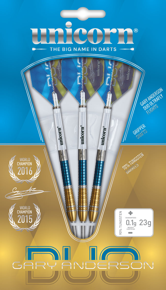 Unicorn Gary Anderson Phase 6 Duo 90% Tungsten Steel Tip Darts