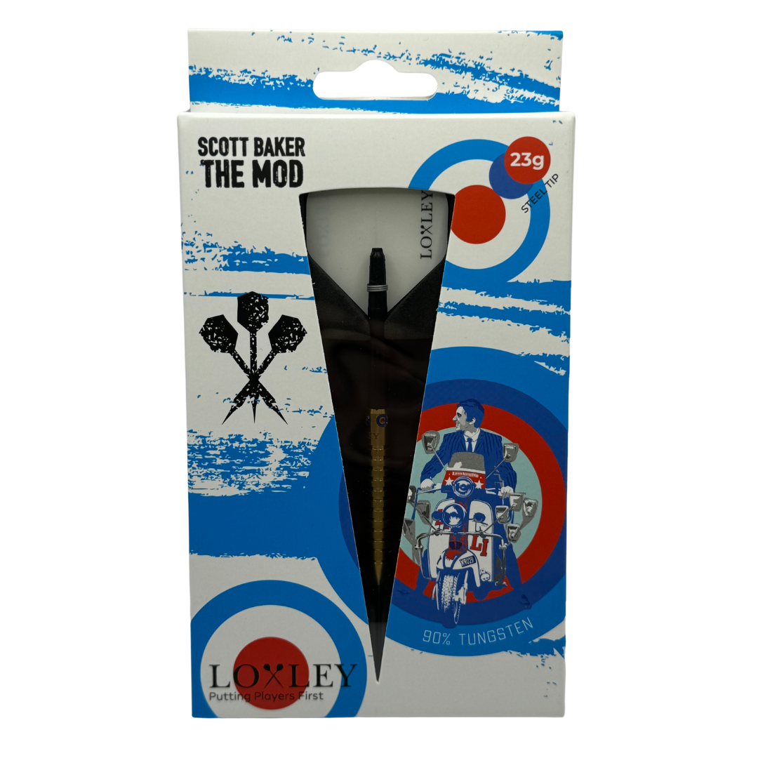 Loxley Scott Baker The Mod 90% Tungsten Steel Tip Darts