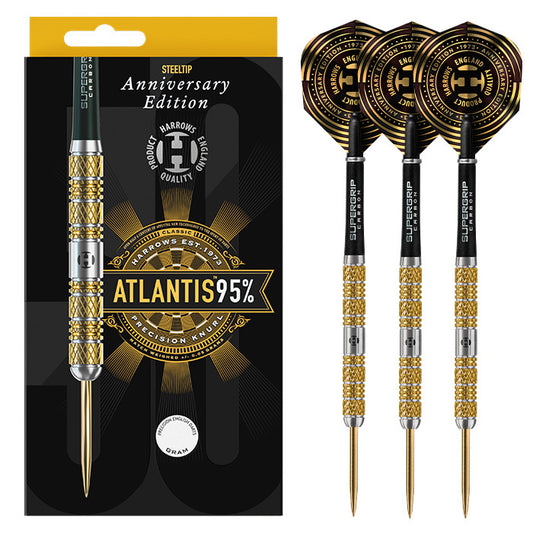 Harrows Atlantis Anniversary Edition 95% Tungsten Steel Tip Darts