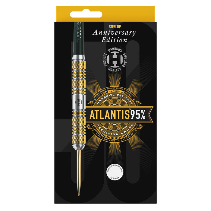 Harrows Atlantis Anniversary Edition 95% Tungsten Steel Tip Darts