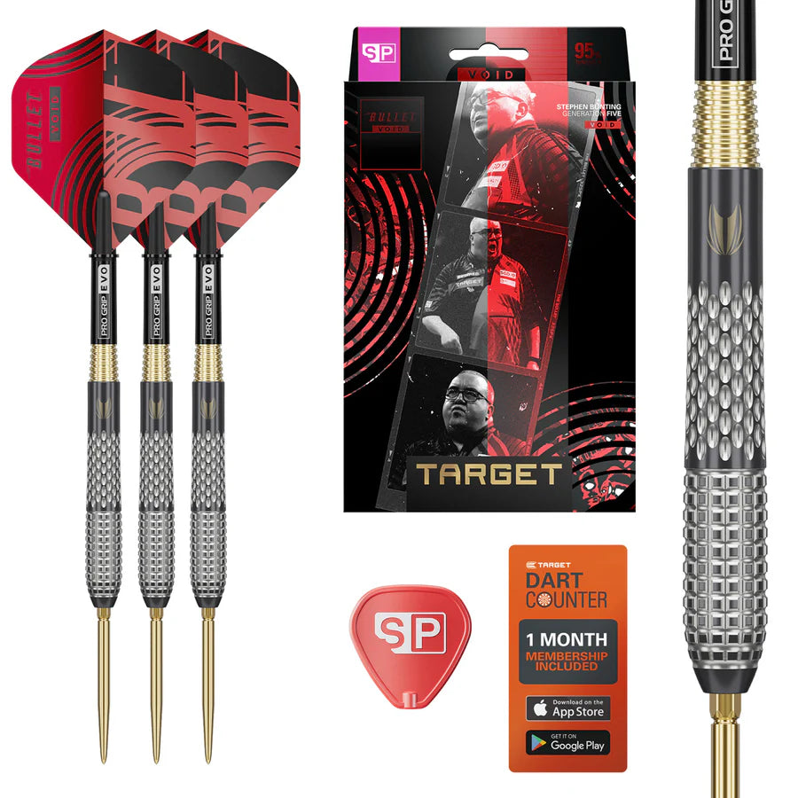Target Darts Stephen Bunting G5 Void 95% Tungsten SP Steel Tip Darts