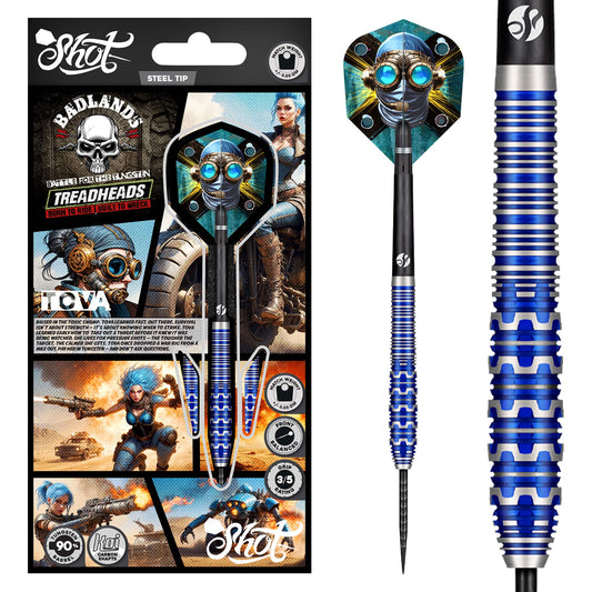Shot Darts Badlands Tova Steel Tip Darts 90% Tungsten