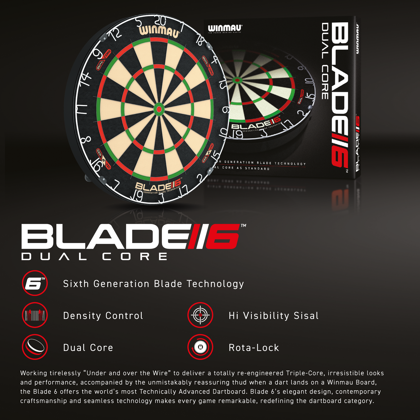 Winmau Blade 6 Dual Core Professional Dartboard