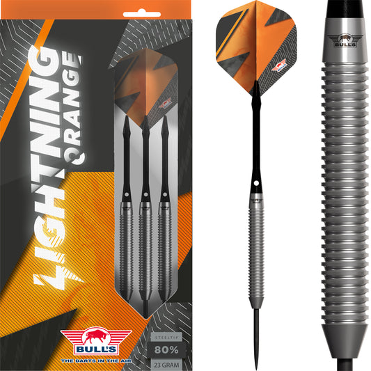 Bull's NL Lightning Orange 80% Tungsten Steel Tip Darts